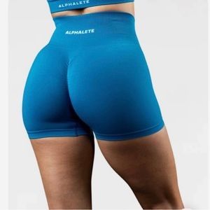 Alphalete Amplify Reserved Trade Ivy Blue Rapids OG’ 3.5” shorts